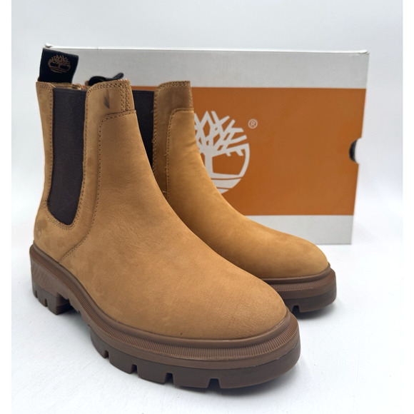 Timberland CORTINA VALLEY Women's NWD Chelsea Boot Light Brown US Size 6 Medium - Picture 1 of 12